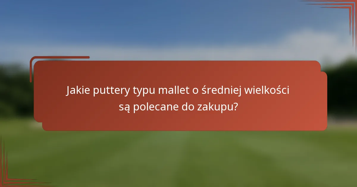 Jakie puttery typu mallet o średniej wielkości są polecane do zakupu?